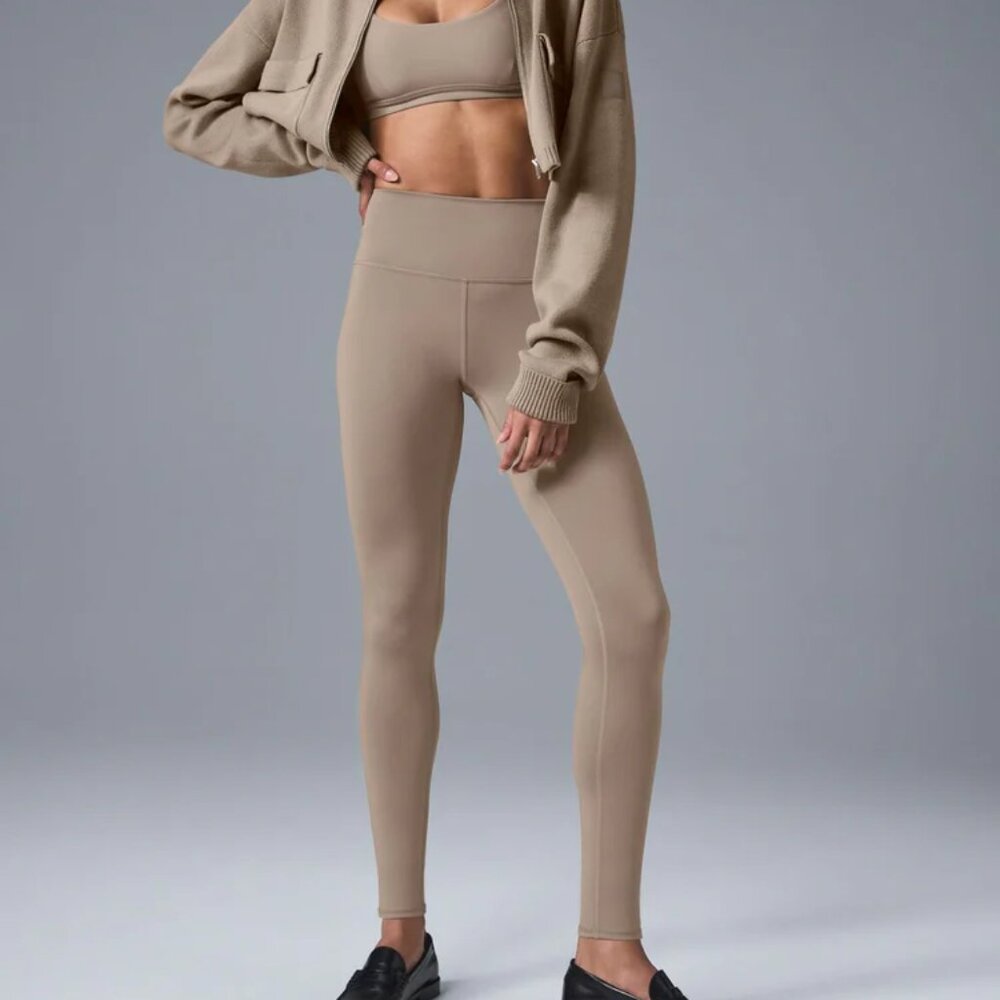 Alo High-Waist Airlift Legging Gravel size small NWT